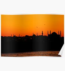 Istanbul sunset Poster