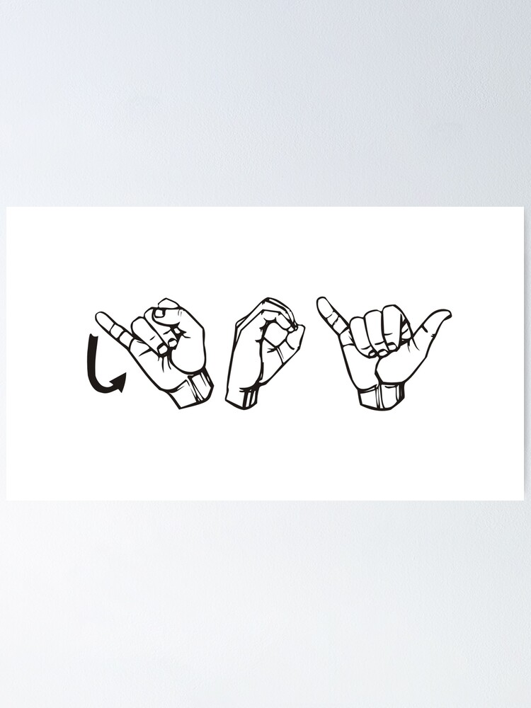 "Joy sign language, ASL" Poster by SummerCy Redbubble