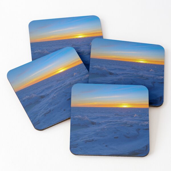 Item preview, sunset above the frozen icy sea designed and sold by yarvin13.