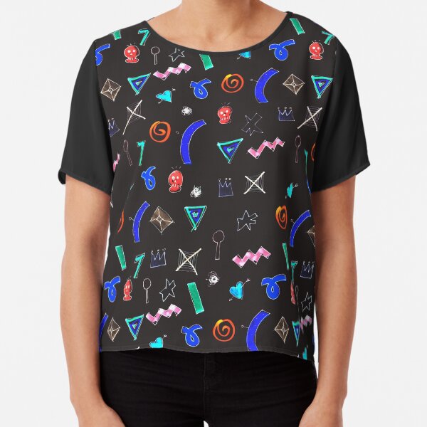 Motif dark Chiffon Top