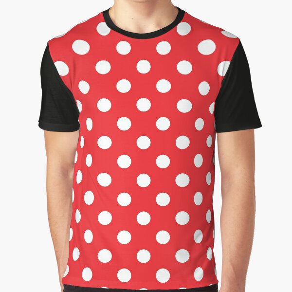 Red & White Polka Dot Graphic T-Shirt