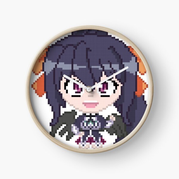"HighSchool DxD Akeno Himejima Pixel Art" Clock for Sale by