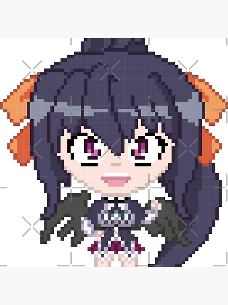 "HighSchool DxD Akeno Himejima Pixel Art" Clock for Sale by