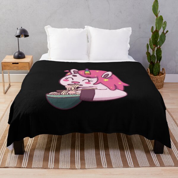 Item preview, Cute Unicorn Eating Ramen Noodle Soup designed and sold by Tabinchu.