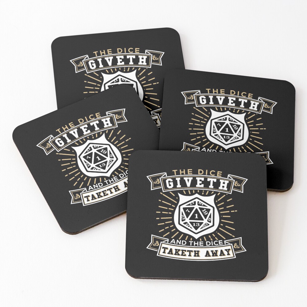 The Dice Giveth And The Dice Taketh Away Coasters (Set of 4)