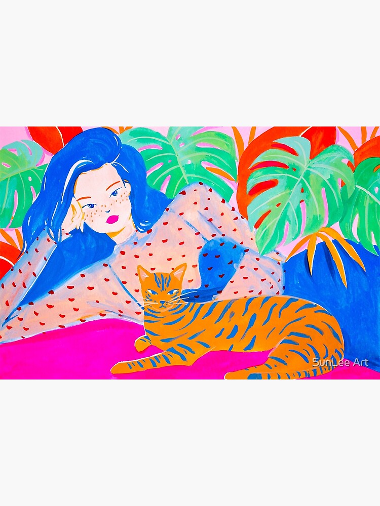 Relaxing with Cat by sunleeart