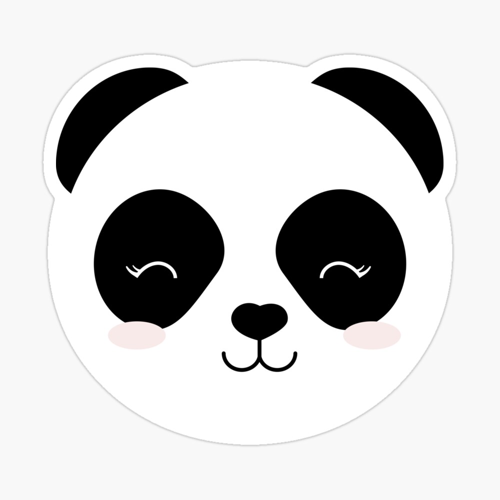 Panda bear with eyes closed Panda bear with eyes closed