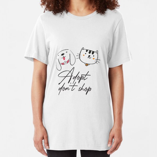 Adopt don't shop #1 - Love - Adopt don't shop Slim Fit T-Shirt