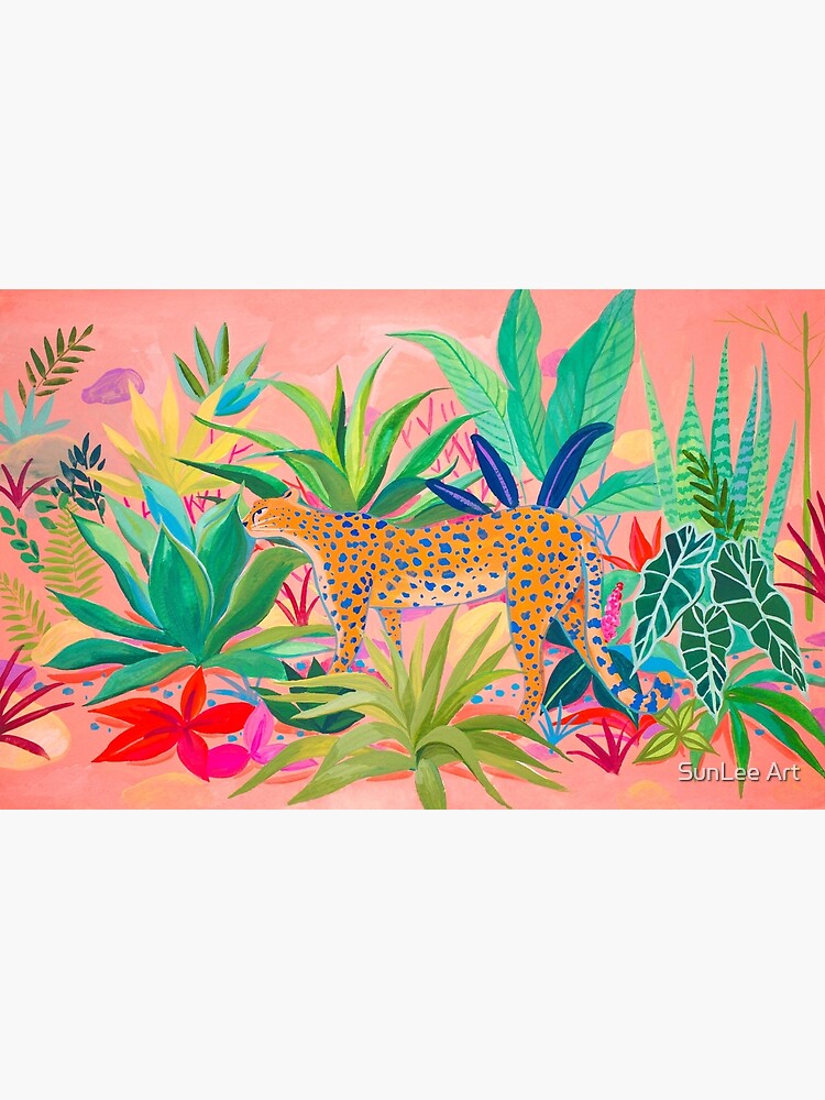Leopard in Succulent Garden by sunleeart