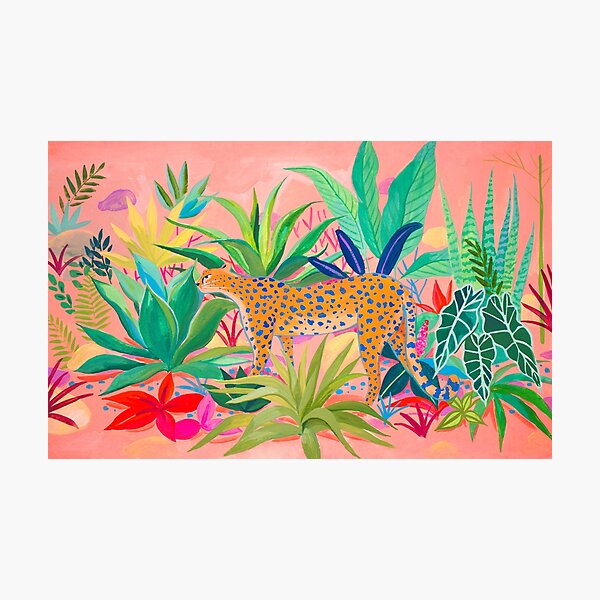 Item preview, Leopard in Succulent Garden designed and sold by SunLee Art.