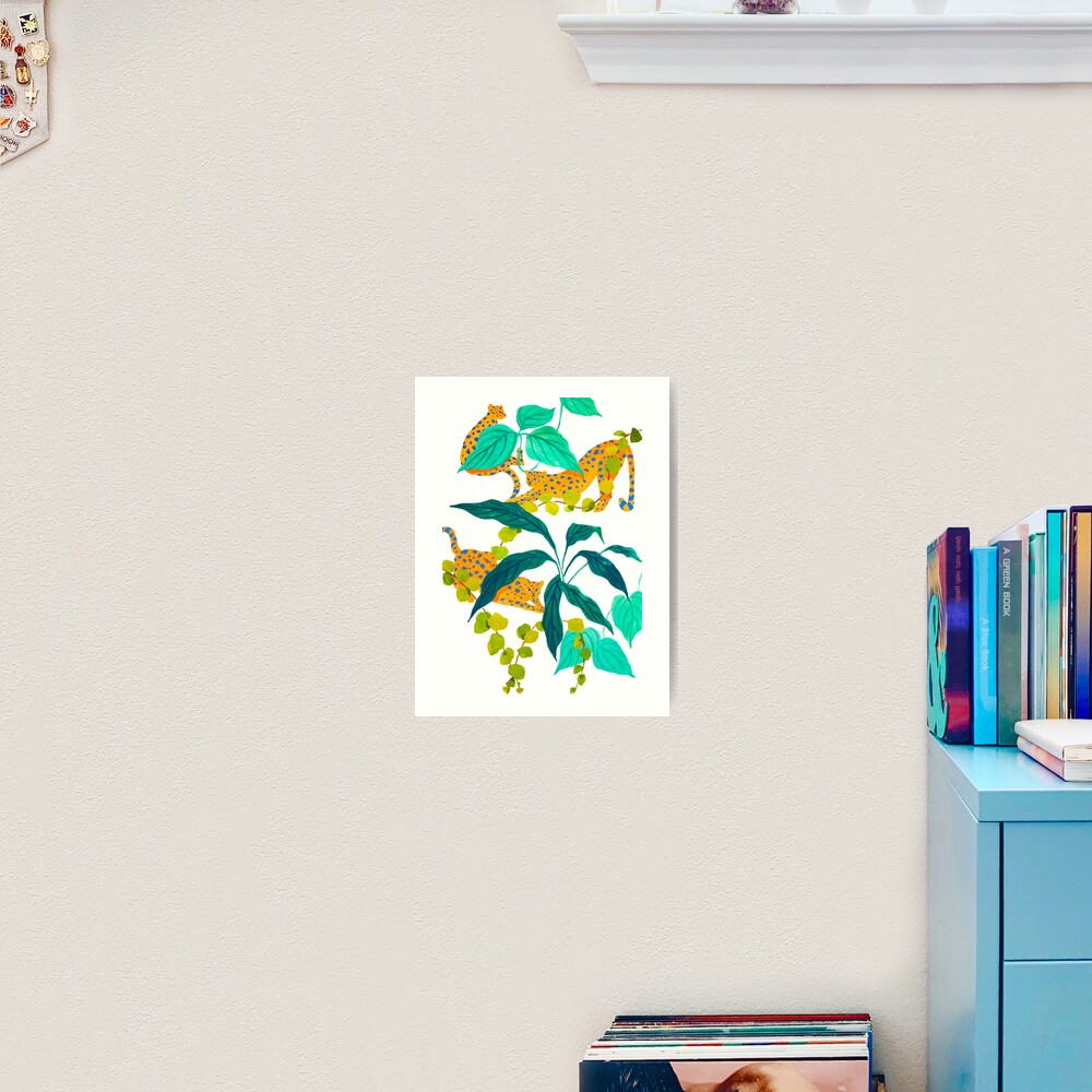 Leopards Playing among Plants Art Print