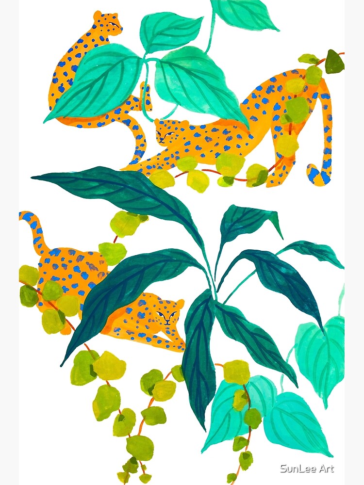 Leopards Playing among Plants by sunleeart