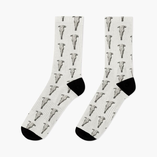 Item preview, Bovine skull illustration designed and sold by Vintage Designs +.