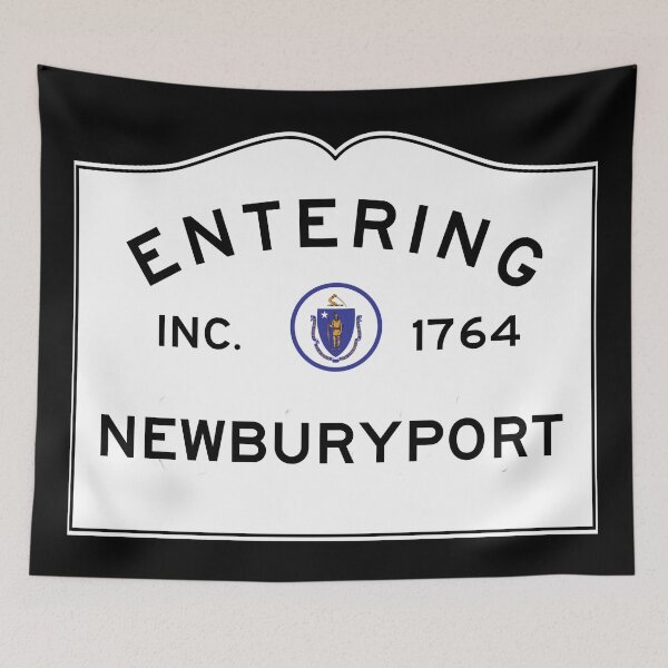 Item preview, Entering Newburyport Massachusetts - Commonwealth of Massachusetts Road Sign designed and sold by NewNomads.
