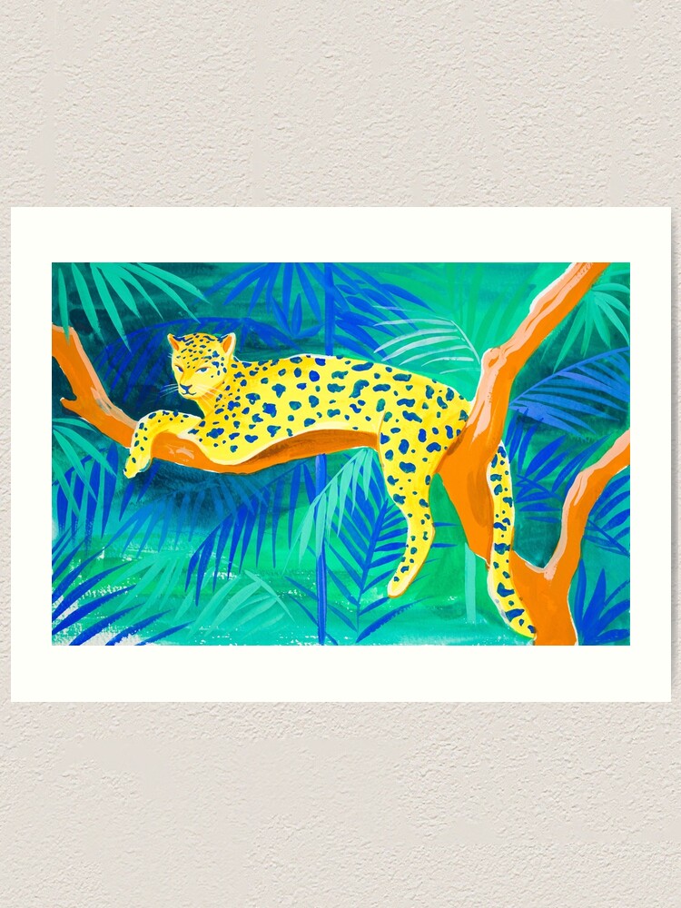 Alternate view of Leopard on Tree Art Print