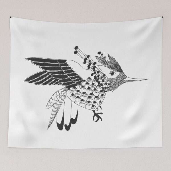 Item preview, Tufted Coquette (ink illustrations of weird animals that are real) designed and sold by InkDier.