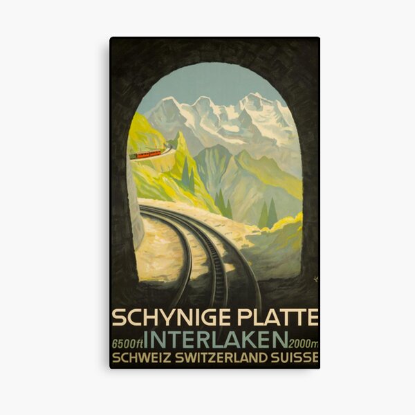 Item preview, Schynige Platte Interlaken vintage travel poster designed and sold by stickart-marek.