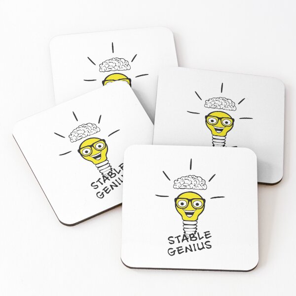 Item preview, Nerd lightbulb and brain - Stable Genius designed and sold by claudiasartwork.