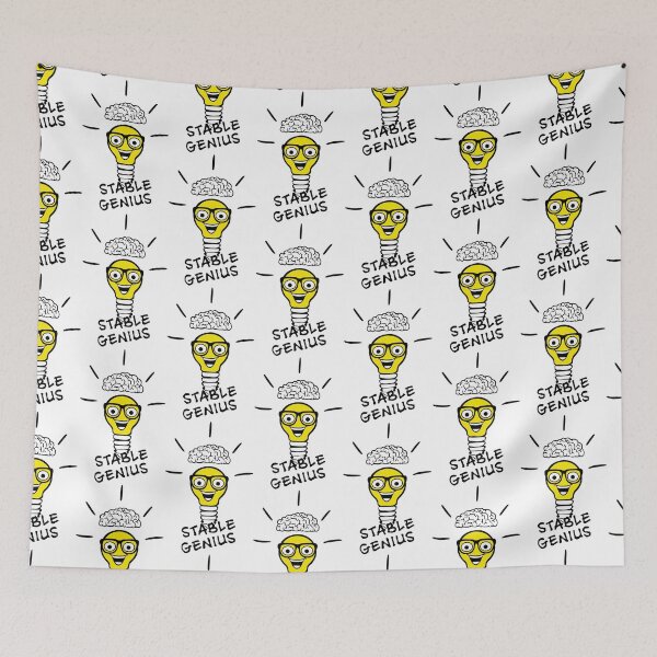 Item preview, Nerd lightbulb and brain - Stable Genius designed and sold by claudiasartwork.