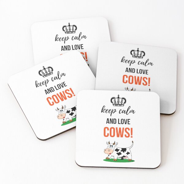Item preview, Keep alm And Love Cows! designed and sold by PinkPandaPress.