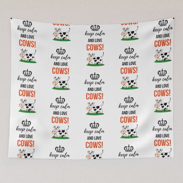 Item preview, Keep alm And Love Cows! designed and sold by PinkPandaPress.
