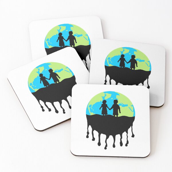 Item preview, Children and melting earth designed and sold by claudiasartwork.