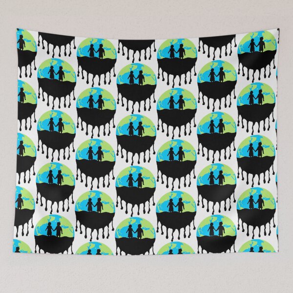 Item preview, Children and melting earth designed and sold by claudiasartwork.
