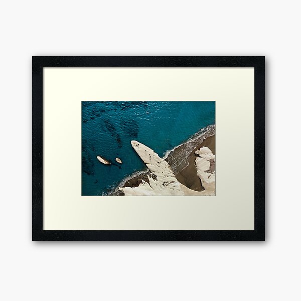 Governor's beach rock Framed Art Print