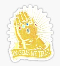 In Gems We Trust Sticker
