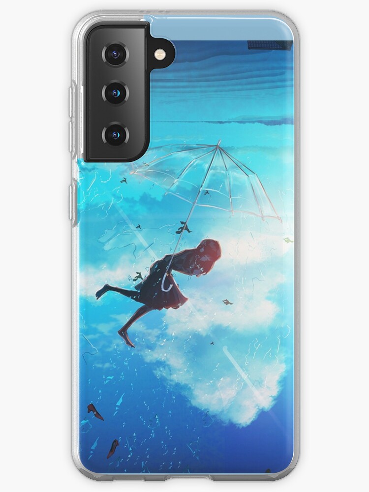 Anime Girl Falling With An Umbrella Inverted Case Skin For Samsung Galaxy By Kimmiu Redbubble