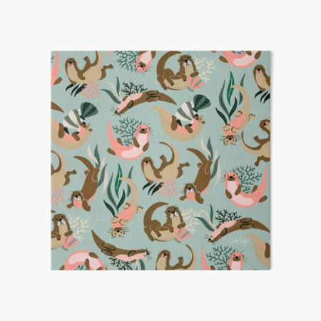 Otter Collection - Mint Palette Art Board Print