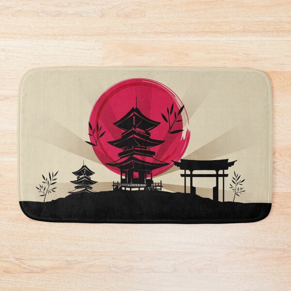 Item preview, Japanese motif - Pagoda and Torii designed and sold by PopAlex.