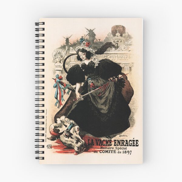 Item preview, LA VACHE ENRAGEE The Mad Cow Journal Magazine 1897 Lithograph Poster by Auguste Roedel designed and sold by retroposters.