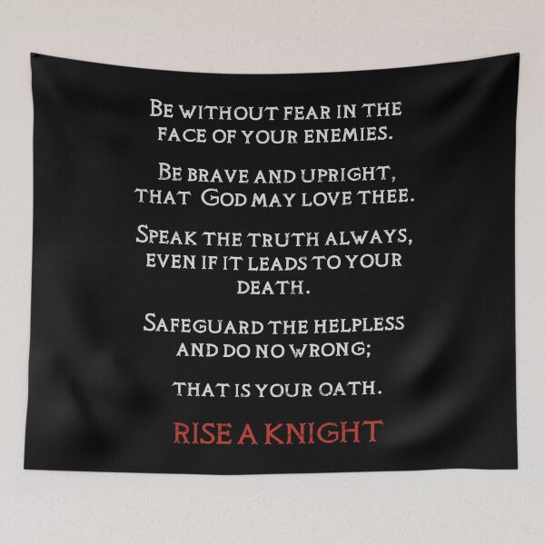 Item preview, KINGDOM OF HEAVEN, RISE A KNIGHT OATH designed and sold by Madjack Tees Kiwi SuperStore.