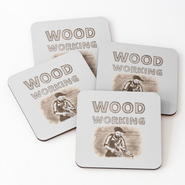 Item preview, WOOD working text with sketch of a carpenter (for light) designed and sold by tuzlay.