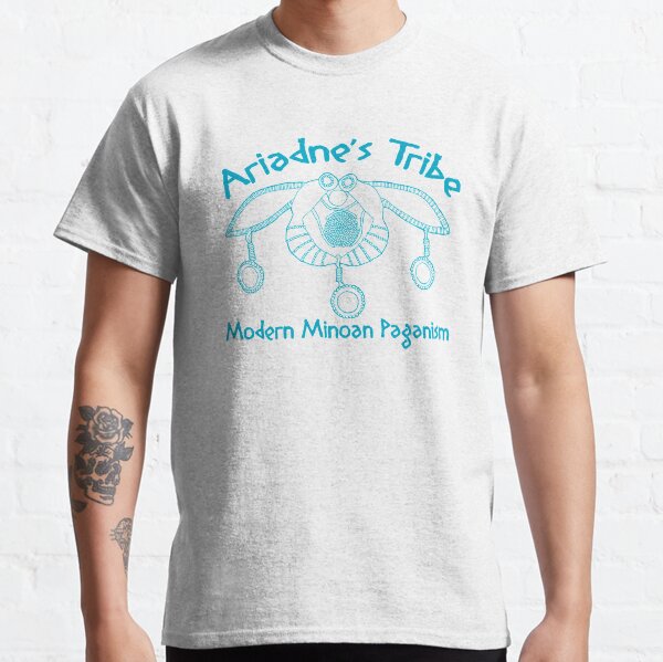 Modern Minoan Paganism Official Logo in Aegean Blue Classic T-Shirt