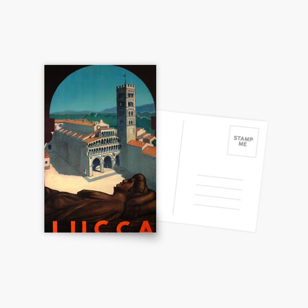Item preview, Lucca vintage travel poster designed and sold by stickart-marek.