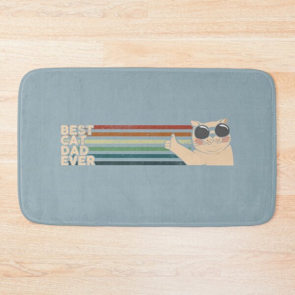 Item preview, Best Cat Dad Ever Vintage Funny Cat Thumb Up Retro Style  designed and sold by alenaz.