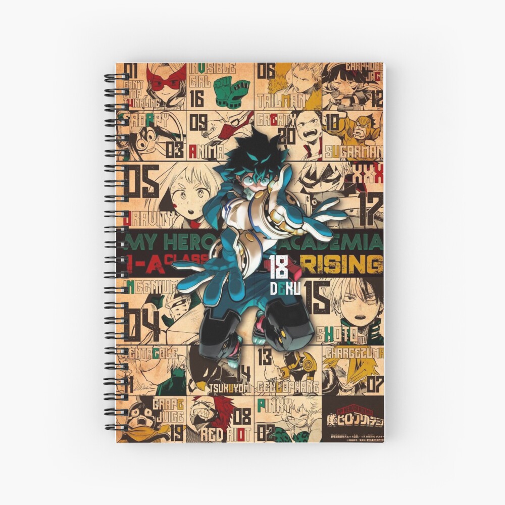 "Class 1A Hero Names" Spiral Notebook by TnGCrafts Redbubble