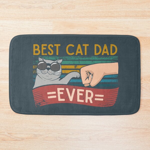 Item preview, Best Cat Dad Ever Funny gift for daddy's Birthday or Father's Day for animals lover vintage  designed and sold by alenaz.