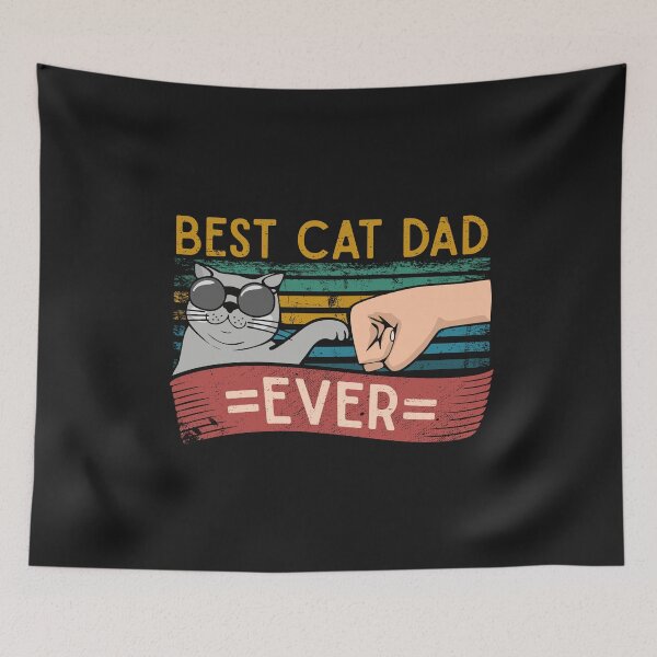 Item preview, Best Cat Dad Ever Funny gift for daddy's Birthday or Father's Day for animals lover vintage  designed and sold by alenaz.
