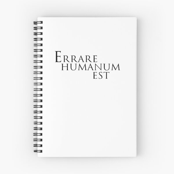 Item preview, TO ERR IS HUMAN phrase in Latin designed and sold by Espirius.