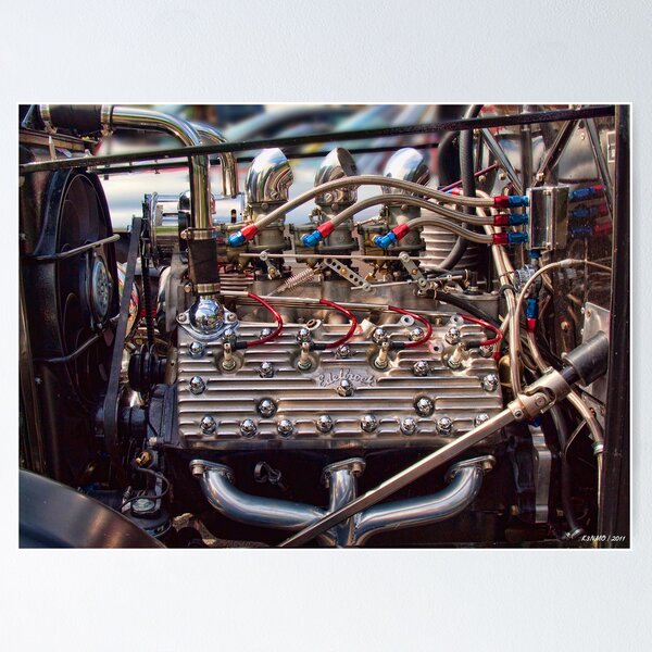 Flathead V8 Engine Poster