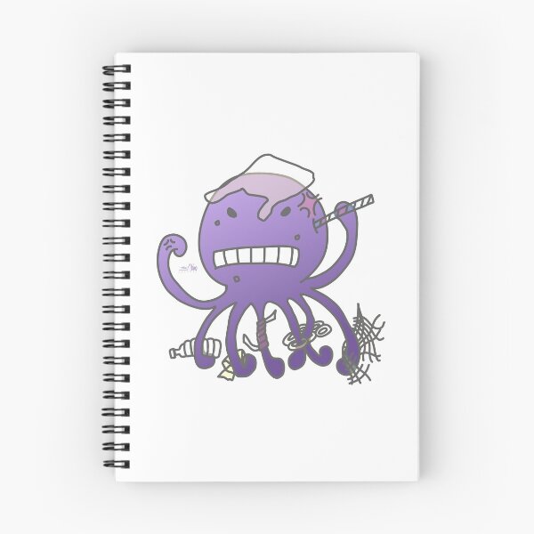 Item preview, Angry octopus annoyed by plastics designed and sold by AlbinoSnowman.
