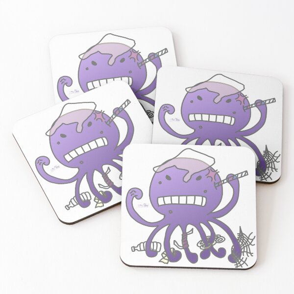 Item preview, Angry octopus annoyed by plastics designed and sold by AlbinoSnowman.
