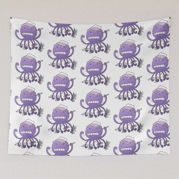 Item preview, Angry octopus annoyed by plastics designed and sold by AlbinoSnowman.