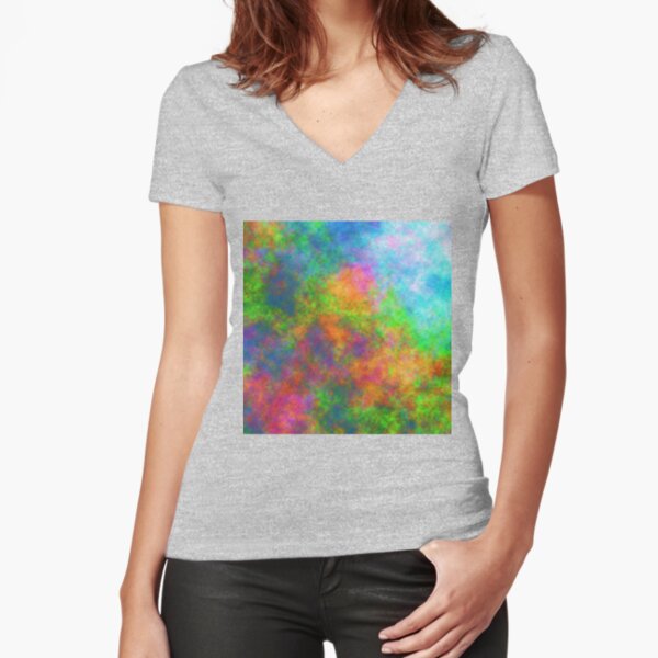 Abstraction of underwater forest Fitted V-Neck T-Shirt