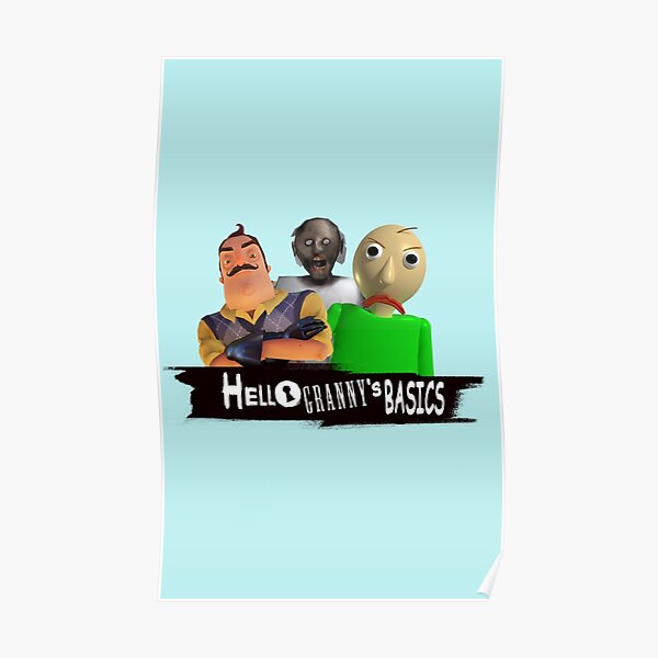 Granny Posters Redbubble - newgranny vs baldis basics roblox