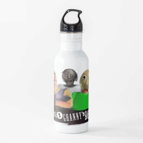 Game Water Bottle Redbubble - all badges baldis basics roleplay alpha roblox youtube