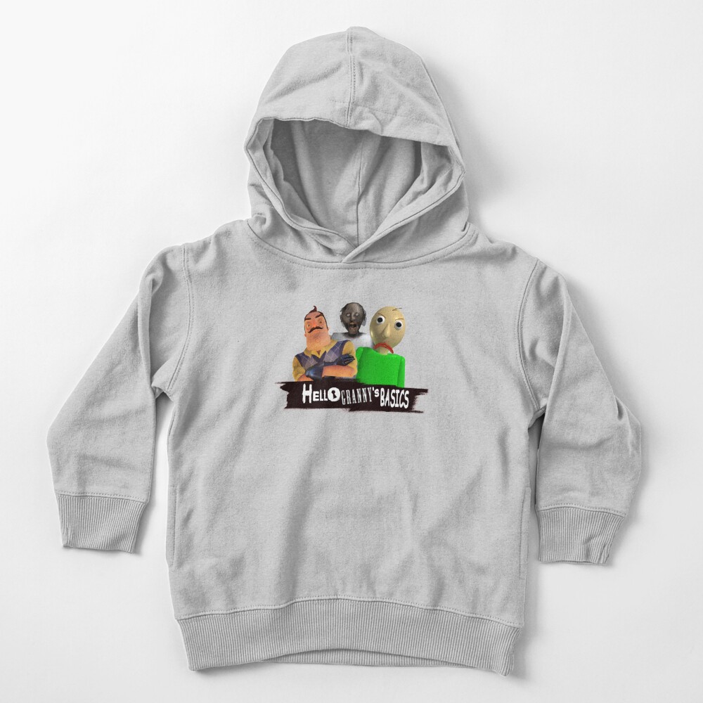 Hello Granny S Basics Blue Hello Neighbor Baldis Basics And Granny Horror Game Toddler Pullover Hoodie By Bethxvii Redbubble - roblox baldi s basics game